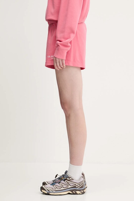 Sporty & Rich cotton shorts Sr Sport Disco SH037612304P139 pink SS25
