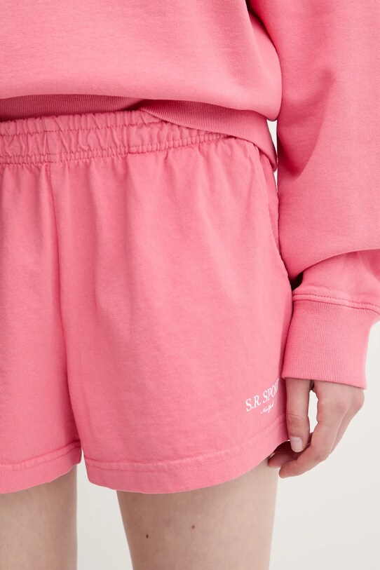 Sporty & Rich cotton shorts Sr Sport Disco pink SH037612304P139