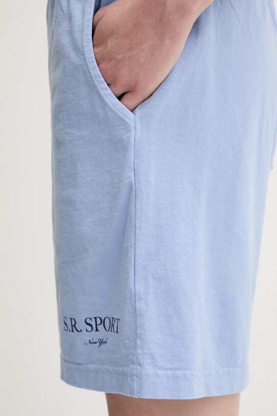 Βαμβακερό σορτσάκι Sporty & Rich Sr Sport Gym μπλε SH039612304BL59