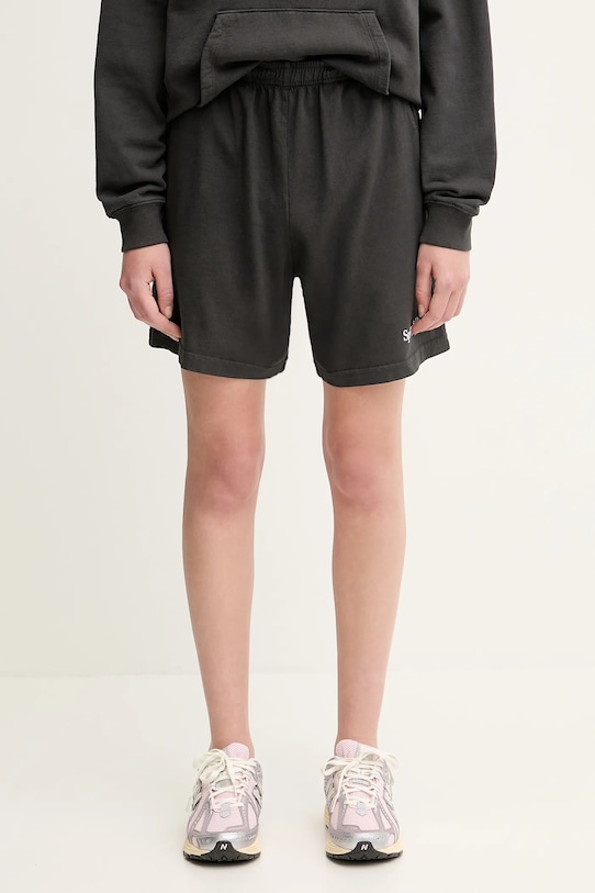 Памучен къс панталон Sporty & Rich Hwcny Gym памук сив SH039622016BA02