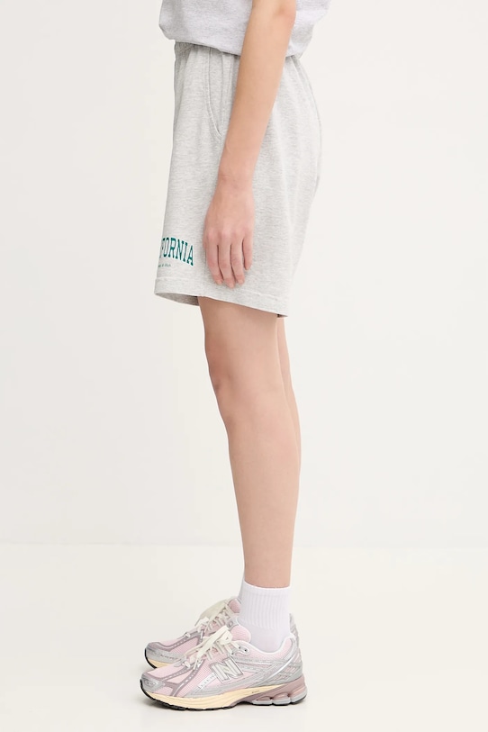 Sporty & Rich pantaloni scurți California Gym SH039622501GY03 gri SS25