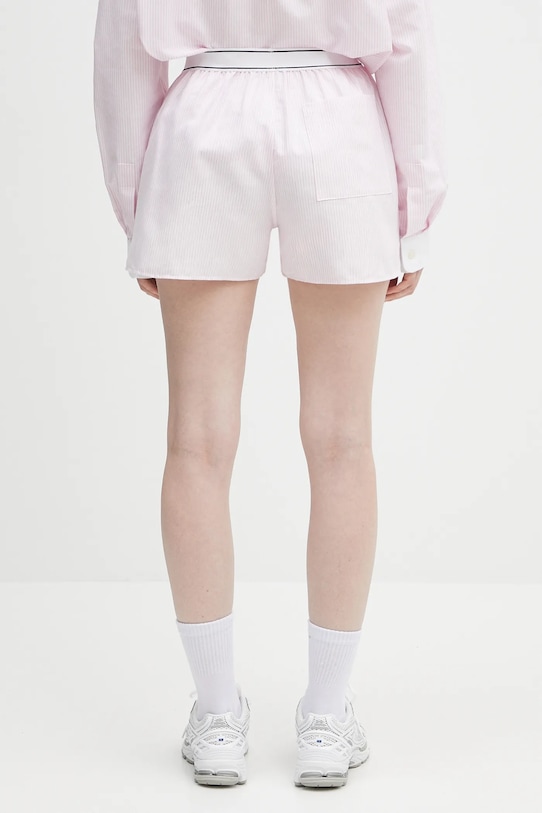 Дрехи Памучен къс панталон Sporty & Rich Serif Logo Oxford SH015620300ST64 розов