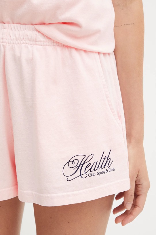 Sporty & Rich pantaloni scurți din bumbac Health Script Disco roz SH037620078P140