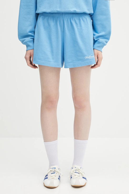 Памучен къс панталон Sporty & Rich Wellness Club Mc Disco памук син SH037620081BL24