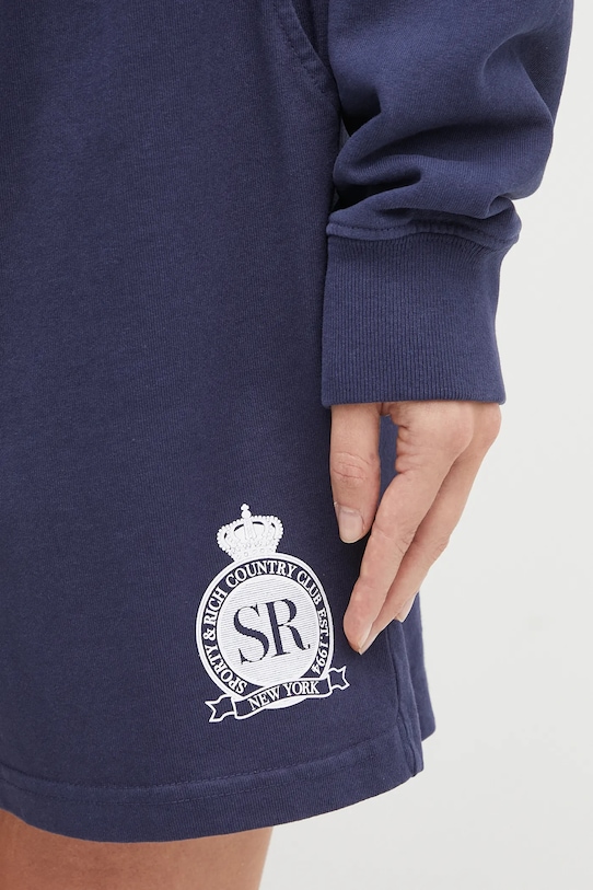 Sporty & Rich szorty bawełniane Royal Club Gym granatowy SH039620219BL106