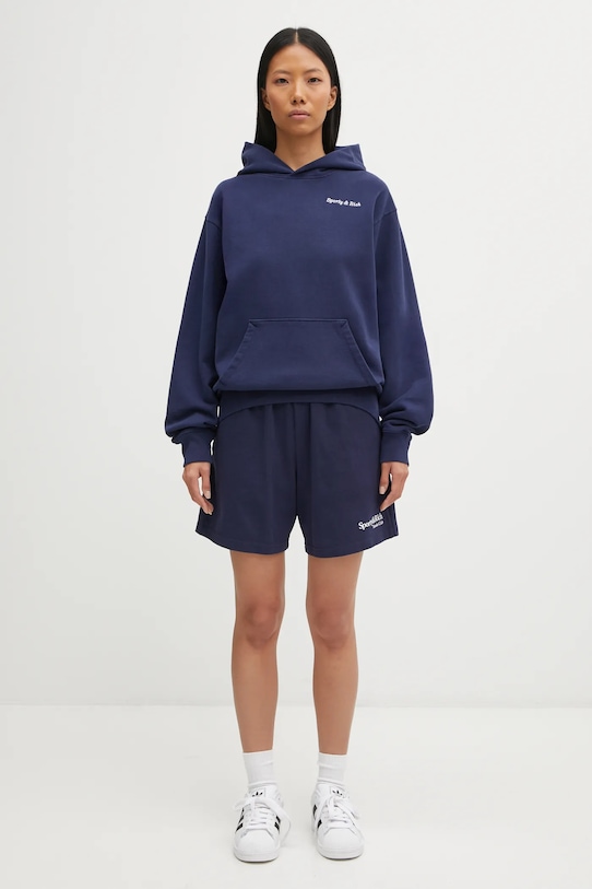 Sporty & Rich szorty bawełniane Play Tennis Gym SH039621425BL106 granatowy