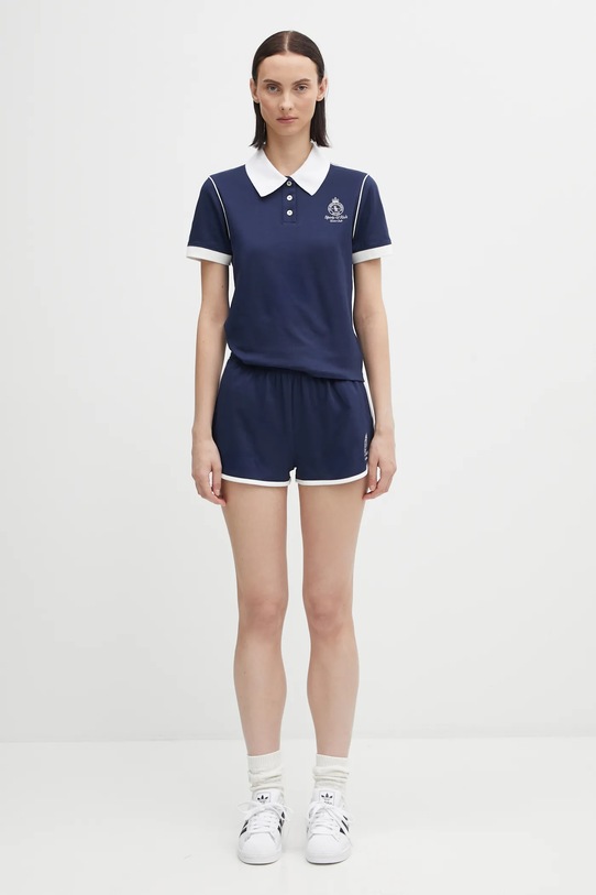 Sporty & Rich szorty Crown Tennis Pique SH050621304BL107 granatowy