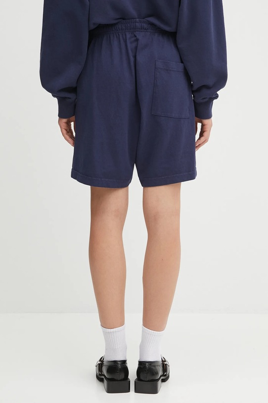 Abbigliamento Sporty & Rich pantaloncini in cotone Serif Logo Gym SH039602300BL106 blu navy