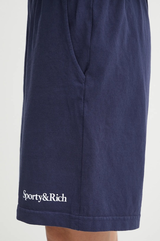 Sporty & Rich pantaloncini in cotone Serif Logo Gym blu navy SH039602300BL106