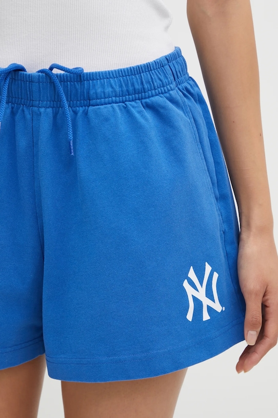 Sporty & Rich szorty bawełniane Yankees Serif Disco niebieski SH037623631BL120