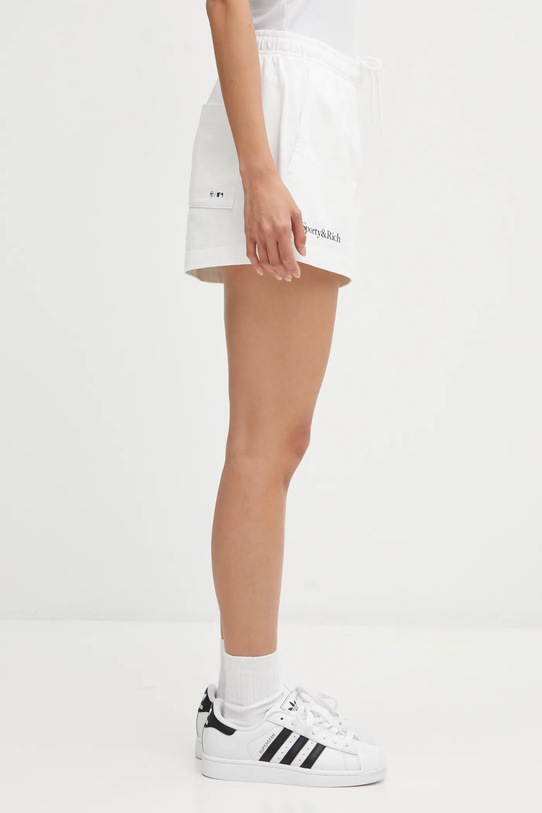 Sporty & Rich szorty bawełniane Homerun Disco biały SH037623632WH01