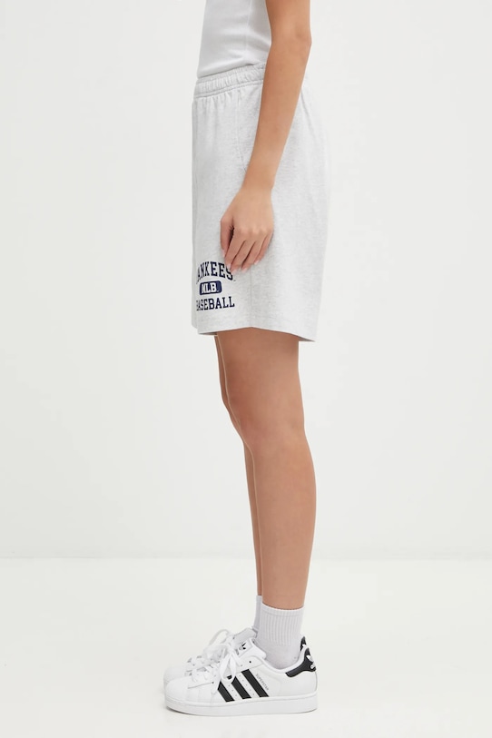 Sporty & Rich szorty bawełniane Yankees Ivy Gym SH039623660GY03 szary AW25