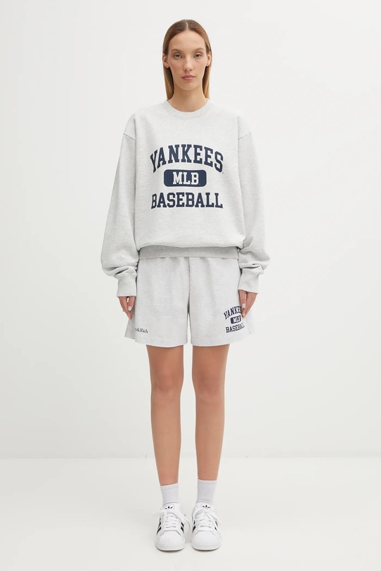 Sporty & Rich szorty bawełniane Yankees Ivy Gym SH039623660GY03 szary