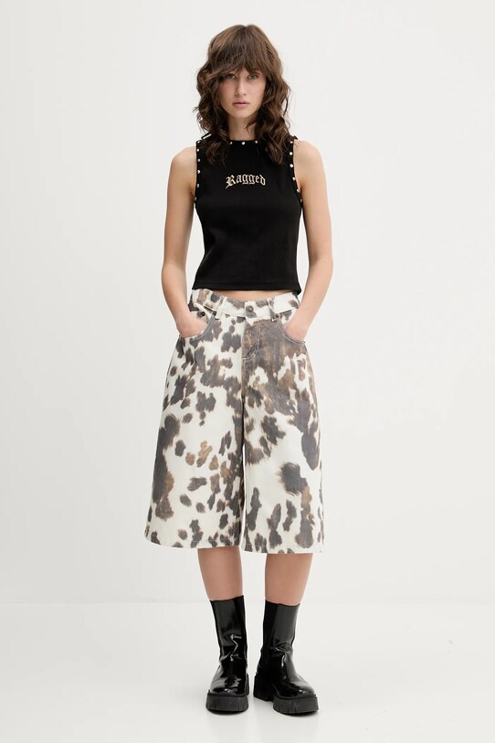 The Ragged Priest pantaloni scurți jeans RPSS251037DN bej SS25