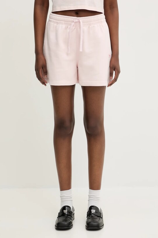 Бавовняні шорти Maison Kitsuné Baby Fox Patch Regular гладкий рожевий MW01113KM0325