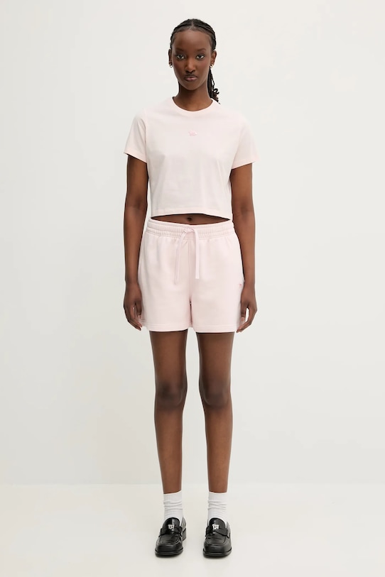 Памучен къс панталон Maison Kitsuné Baby Fox Patch Regular MW01113KM0325 розов
