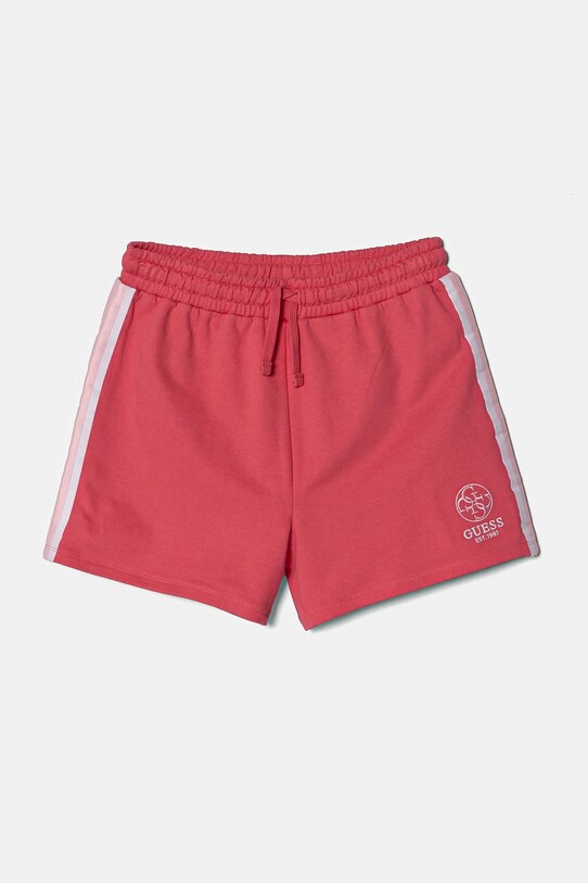 Детские хлопковые шорты Guess хлопок розовый J5RD09.KAD74.PPYA