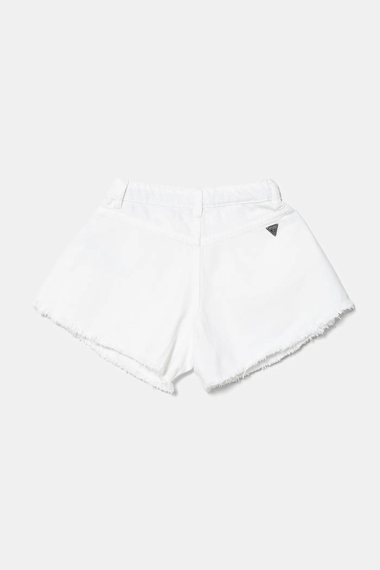 Detské rifľové krátke nohavice Guess J5RD16.WH1T0.PPYA biela SS25