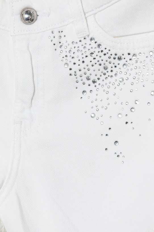 Dievča Detské rifľové krátke nohavice Guess J5RD16.WH1T0.PPYA biela