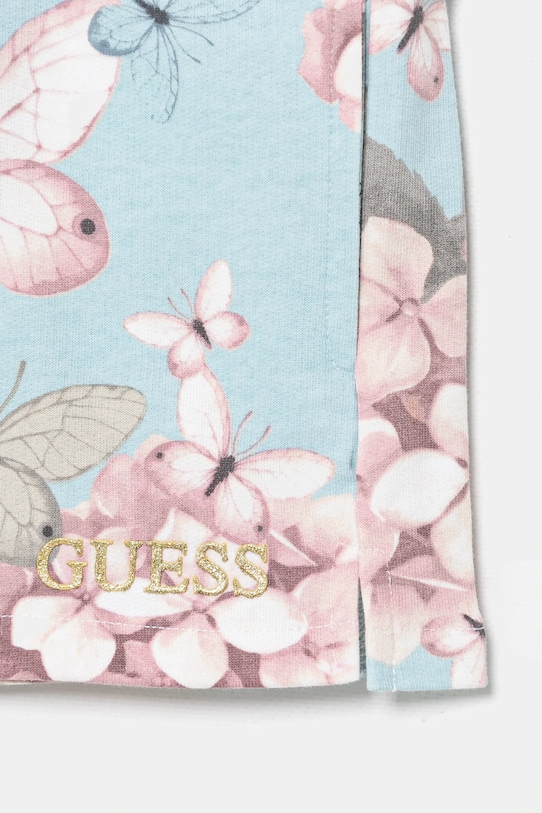 Fete Guess pantaloni scurți din bumbac pentru copii K5RD08.KA6R4.PPYA albastru