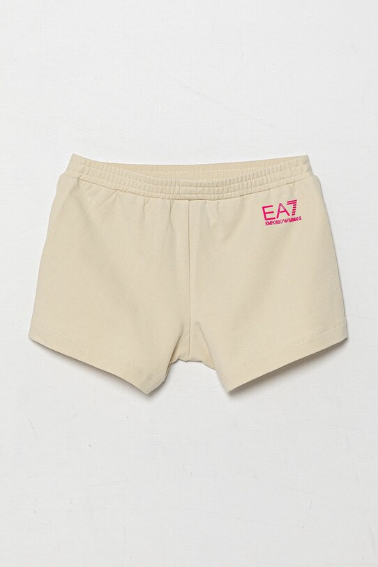Otroške kratke hlače EA7 Emporio Armani 7G000047.AF13135 bež SS25