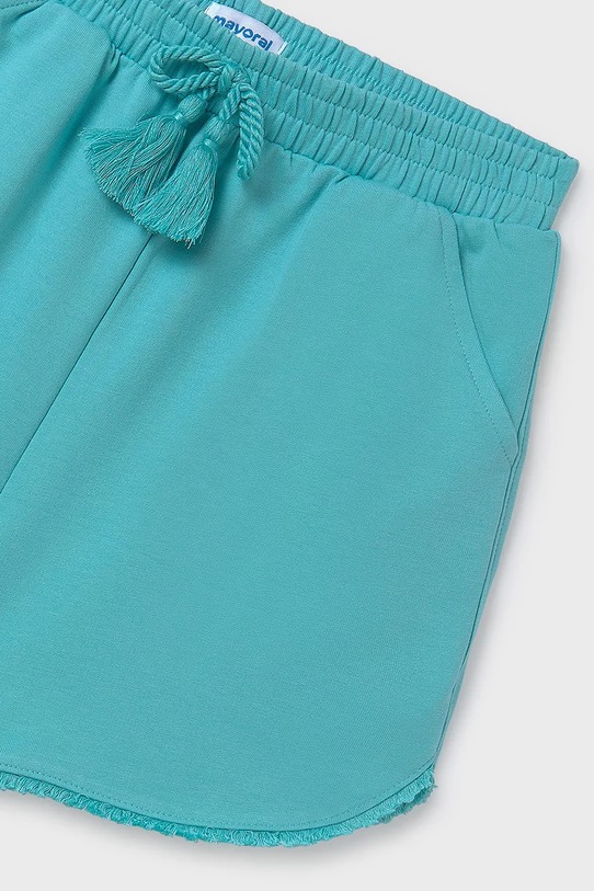 DÍVKA Dětské bavlněné šortky Mayoral 272.8H.Junior.PPYA tyrkysová