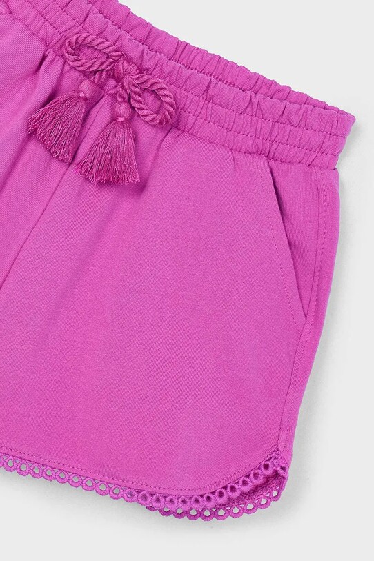 Fete Mayoral pantaloni scurți din bumbac pentru copii 607.6P.Mini.PPYA violet