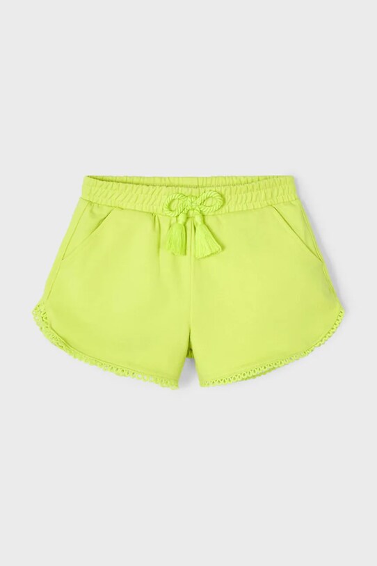 Дитячі бавовняні шорти Mayoral 607.6P.Mini.PPYA зелений SS25