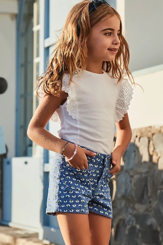 Детские шорты Mayoral узор голубой 3204.6J.Mini.PPYA