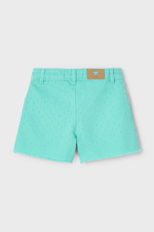 Дівчинка Дитячі бавовняні шорти Mayoral 3205.6J.Mini.PPYA бірюзовий