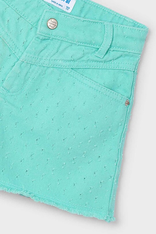 Дитячі бавовняні шорти Mayoral бірюзовий 3205.6J.Mini.PPYA