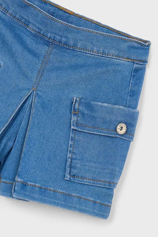 Девочка Детские джинсовые шорты Mayoral cargo 3207.6L.Mini.PPYA голубой
