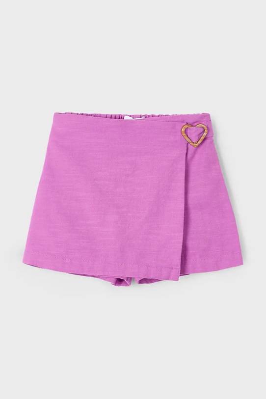Mayoral pantaloni scurți din bumbac pentru copii 3906.6E.Mini.PPYA roz SS25