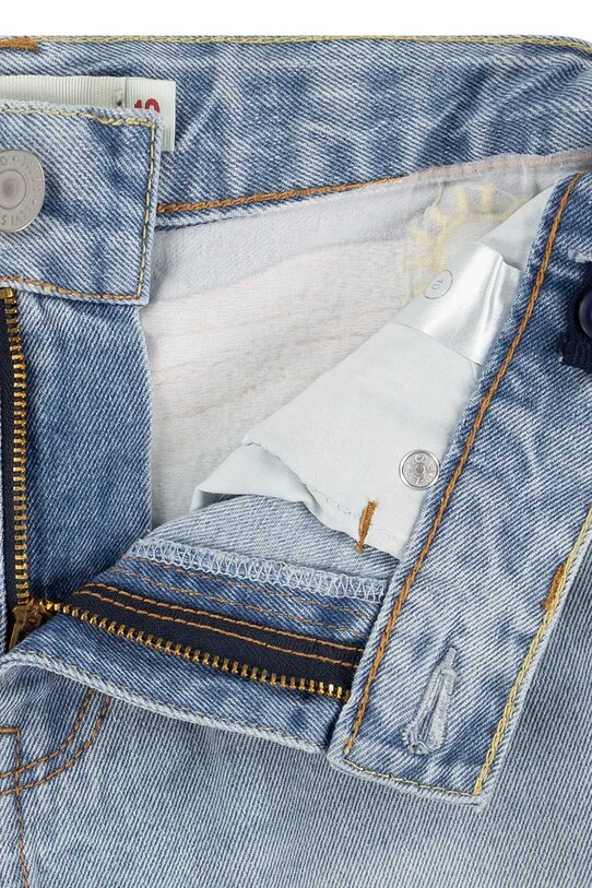 Детские джинсовые шорты Levi's MINI MOM SHORT W EMBROIDER 3EM218