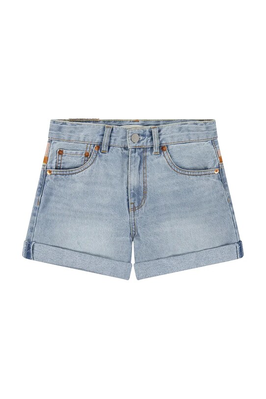 Dětské riflové kraťasy Levi's MINI MOM SHORT W EMBROIDER 4EM218 modrá SS25