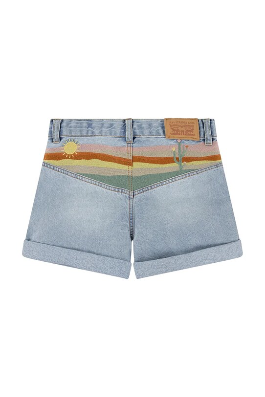 DÍVKA Dětské riflové kraťasy Levi's MINI MOM SHORT W EMBROIDER 4EM218 modrá
