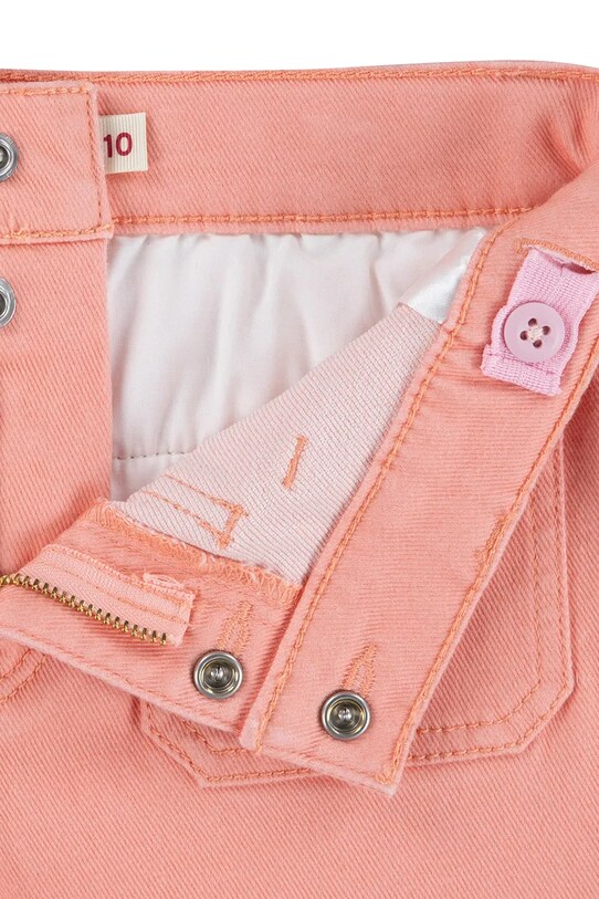 Levi's szorty bawełniane dziecięce DOUBLE SHANK SHORT 4EM226 pomarańczowy