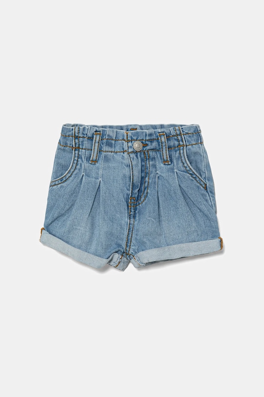 Παιδικό σορτς τζιν Levi's PLEAT PAPER BAG SHORT casual μπλε 1EM255