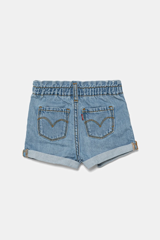 Παιδικό σορτς τζιν Levi's PLEAT PAPER BAG SHORT 1EM255 μπλε SS25
