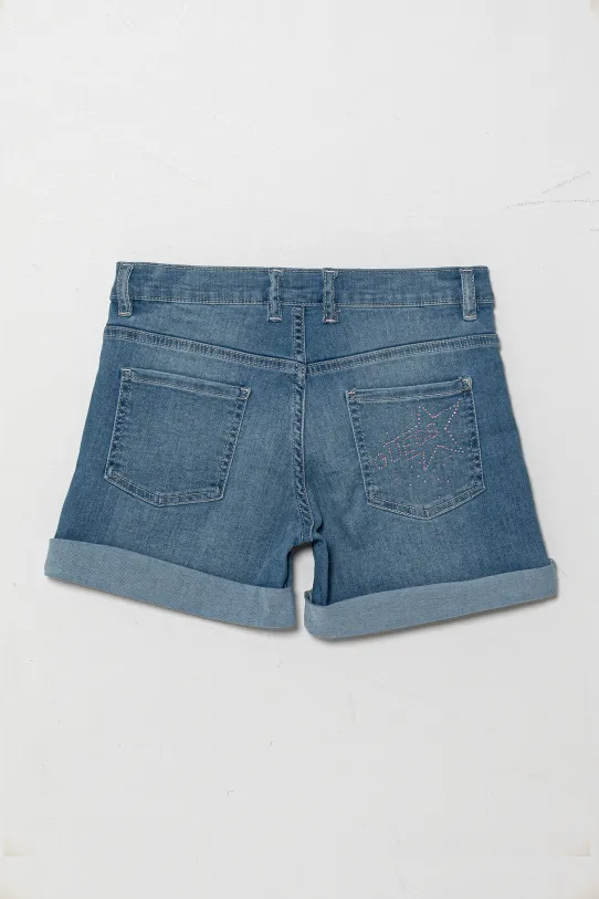 Guess szorty jeansowe dziecięce J5GD01.D4CA0.PPYA niebieski SS25
