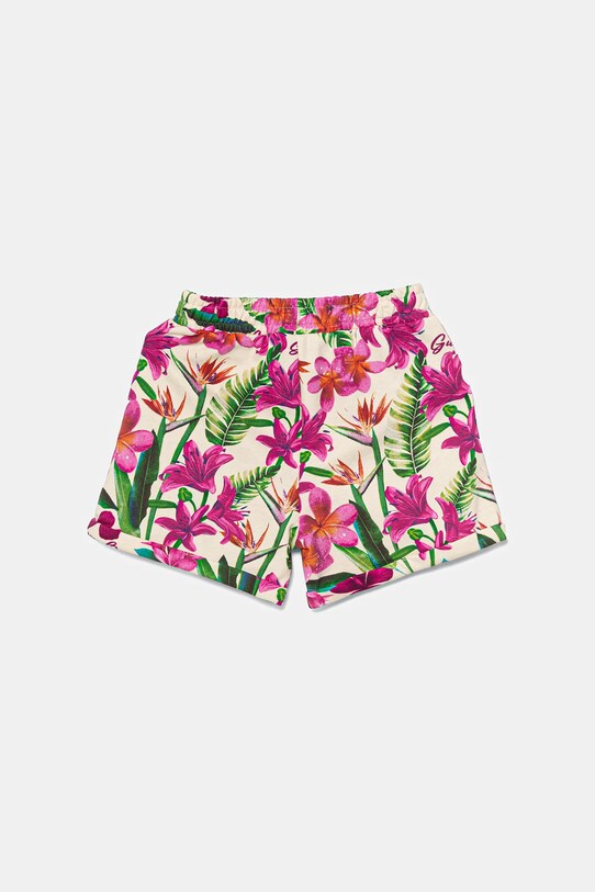 Guess pantaloni scurți din bumbac pentru copii J5GD22.KA6R4.PPYA roz SS25
