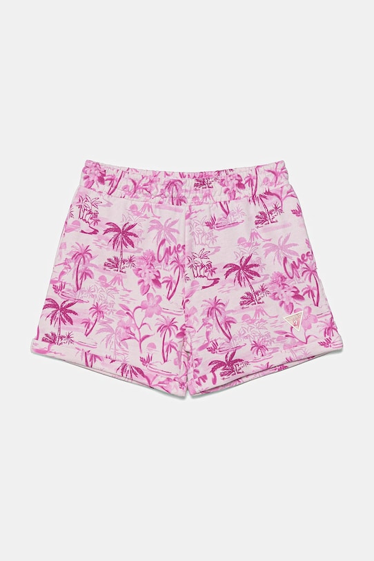 Guess pantaloni scurți din bumbac pentru copii sport roz J5GD22.KA6R4.PPYA