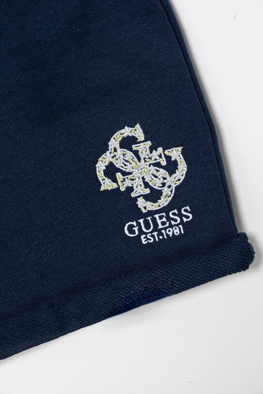 Fete Guess pantaloni scurți din bumbac pentru copii J5GD24.KA6R4.PPYA bleumarin