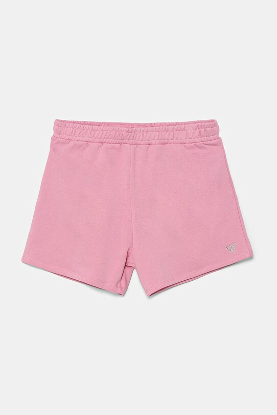 Детски памучен къс панталон Guess трикотаж розов J5GD38.KCRP0.PPYA