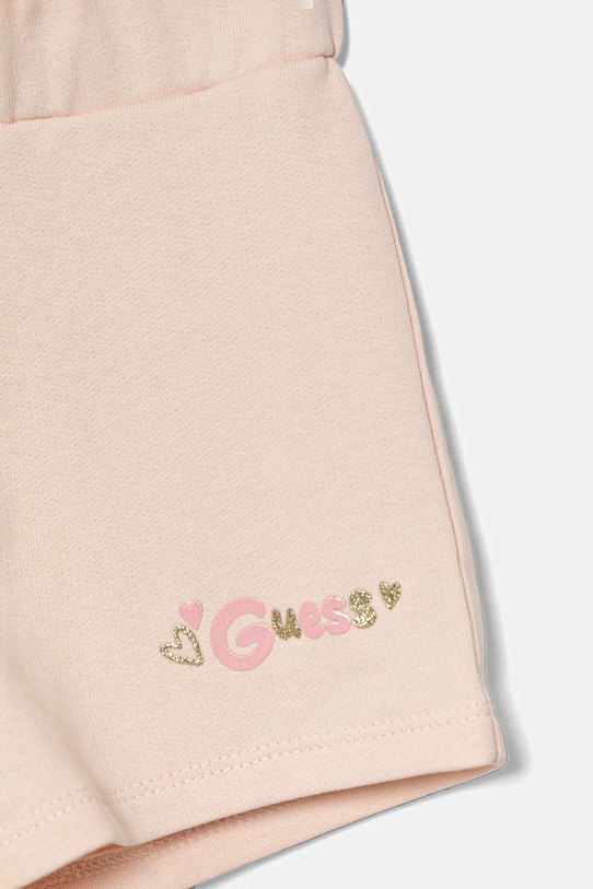 Fete Guess pantaloni scurți din bumbac pentru copii K5GD08.KA6R4.PPYA bej