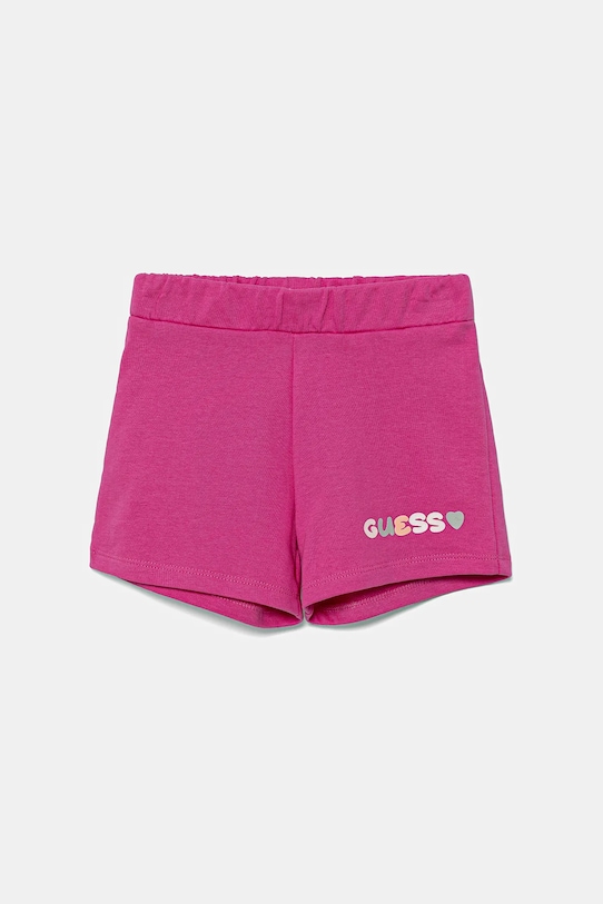Guess pantaloni scurți din bumbac pentru copii casual roz K5GD08.KA6R4.PPYA