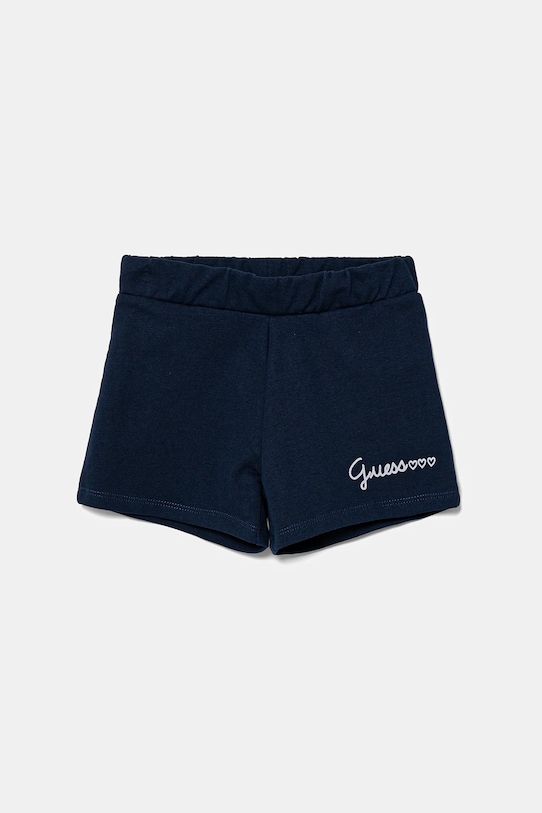 Детские хлопковые шорты Guess casual тёмно-синий K5GD08.KA6R4.PPYA