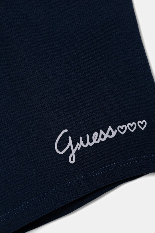 Девочка Детские хлопковые шорты Guess K5GD08.KA6R4.PPYA тёмно-синий
