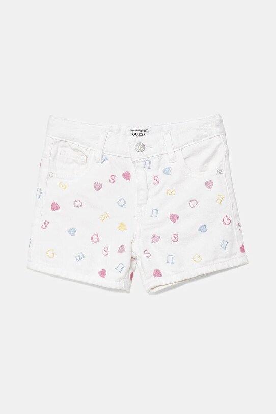 Guess szorty bawełniane dziecięce tkanina biały K5GD15.WH630.PPYA