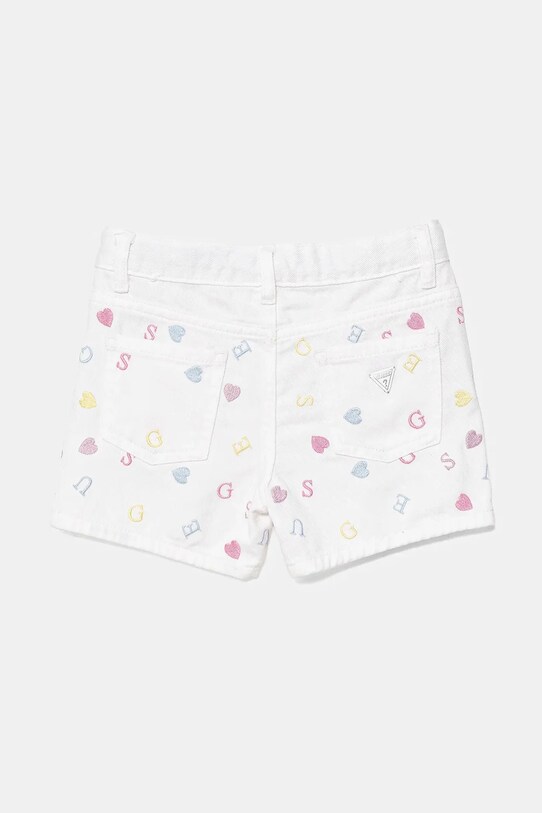 Guess szorty bawełniane dziecięce K5GD15.WH630.PPYA biały SS25